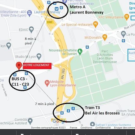 Appartement Renove Pour 6 Avec Parking Villeurbanne Dış mekan fotoğraf